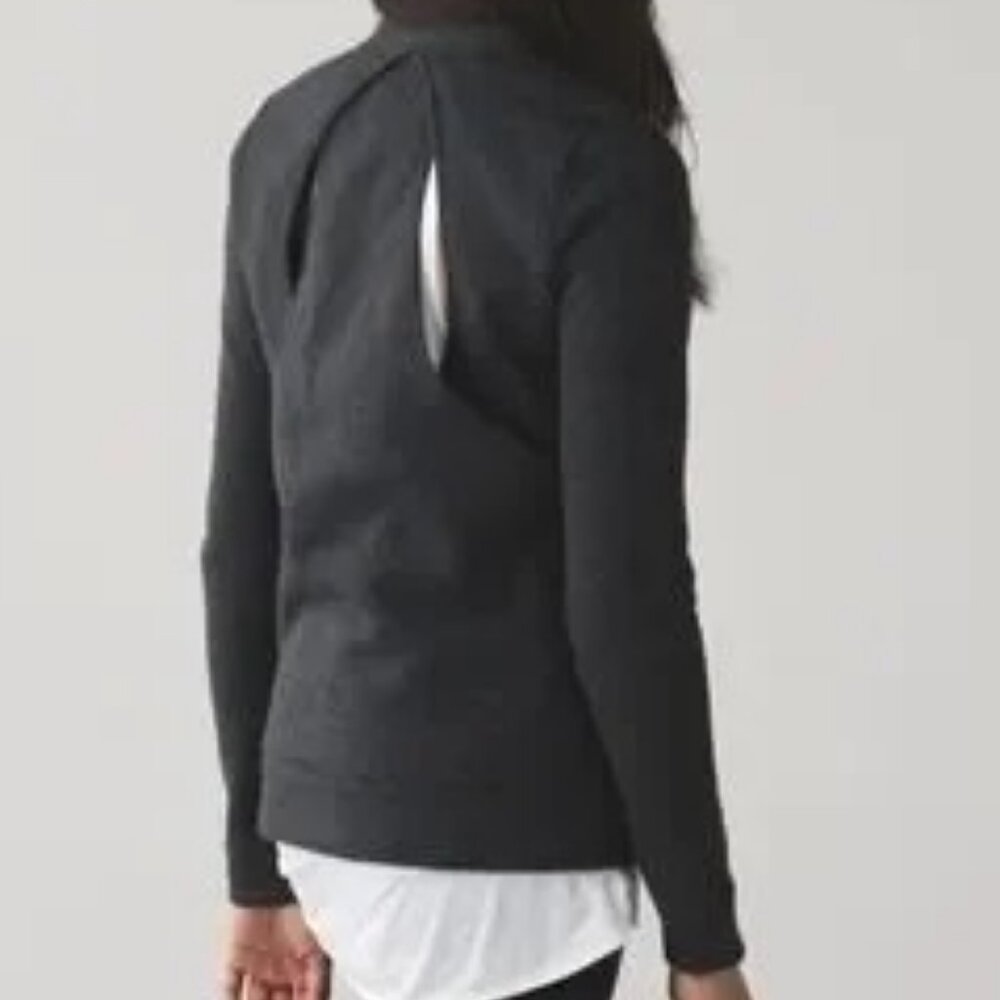 Lululemon &Go Endeavor Heathered Gray Long Sleeve Women's 6 W3M89S - Picture 3 of 13